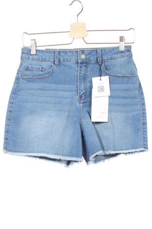 Pantaloni scurți pentru copii Name It, Mărime 12-13y/ 158-164 cm, Culoare Albastru, 71% bumbac, 24% poliester, 3% viscoză, 2% elastan, Preț 89,80 Lei