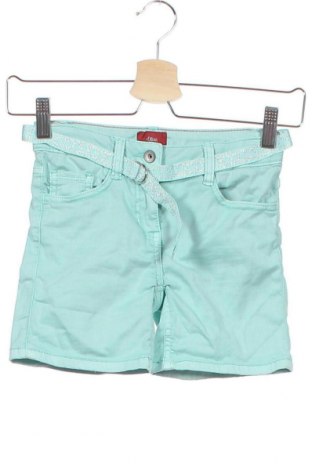 Детски къс панталон S.Oliver, Размер 9-10y/ 140-146 см, Цвят Зелен, 98% памук, 2% еластан, Цена 28,42 лв.
