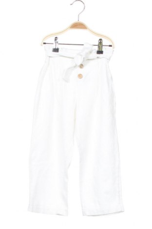 Детски панталон Zara Kids, Размер 4-5y/ 110-116 см, Цвят Бял, 51% памук, 49% полиестер, Цена 34,00 лв.