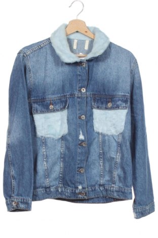 Kinder Jeansjacke Zara, Größe 13-14y/ 164-168 cm, Farbe Blau, Baumwolle, Preis 33,40 €