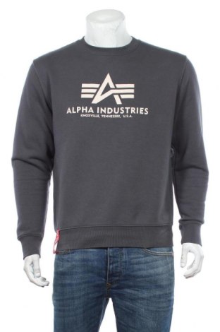 Ανδρική μπλούζα Alpha Industries, Μέγεθος M, Χρώμα Γκρί, 80% βαμβάκι, 20% πολυεστέρας, Τιμή 44,02 €