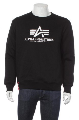 Herren Shirt Alpha Industries, Größe L, Farbe Schwarz, 80% Baumwolle, 20% Polyester, Preis 61,47 €