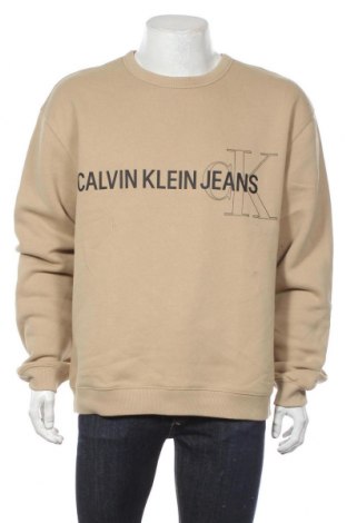 Мъжка блуза Calvin Klein Jeans, Размер XL, Цвят Бежов, 73% памук, 27% полиестер, Цена 132,30 лв.