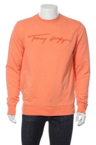 Pánské tričko  Tommy Hilfiger, Velikost XL, Barva Oranžová, 97% bavlna, 3% elastan, Cena  1 469,00 Kč