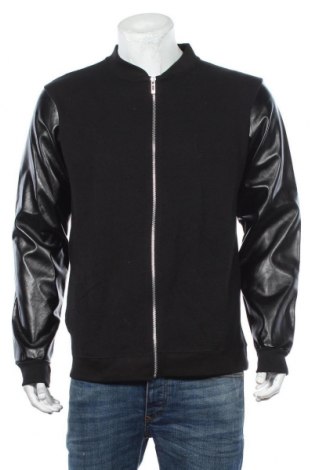 Jachetă tricotată de bărbați Spiral, Mărime L, Culoare Negru, Bumbac, piele ecologică, Preț 158,22 Lei