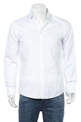 Мъжка риза Calvin Klein, Размер M, Цвят Бял, Памук, Цена 125,30 лв.