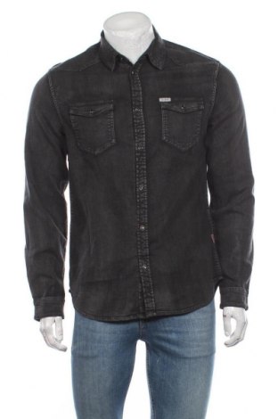 Ανδρικό πουκάμισο Guess, Μέγεθος M, Χρώμα Μαύρο, 98% βαμβάκι, 2% ελαστάνη, Τιμή 56,62 €