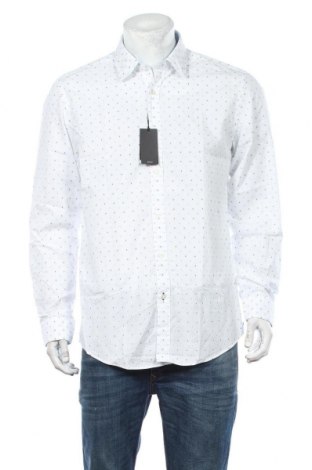 Ανδρικό πουκάμισο Hugo Boss, Μέγεθος L, Χρώμα Λευκό, Βαμβάκι, Τιμή 111,73 €