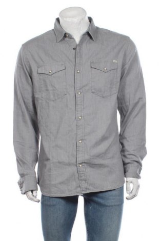 Ανδρικό πουκάμισο Jack & Jones, Μέγεθος XL, Χρώμα Γκρί, Βαμβάκι, Τιμή 22,78 €