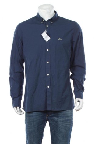 Мъжка риза Lacoste, Размер XL, Цвят Син, 98% памук, 2% еластан, Цена 145,95 лв.