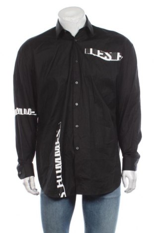 Ανδρικό πουκάμισο Les Hommes, Μέγεθος M, Χρώμα Μαύρο, 96% βαμβάκι, 4% ελαστάνη, Τιμή 223,35 €