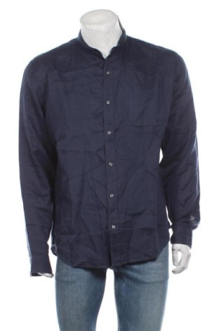 Ανδρικό πουκάμισο Mango, Μέγεθος XXL, Χρώμα Μπλέ, Λινό, Τιμή 16,74 €