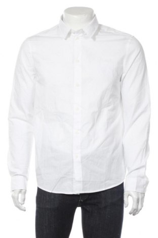 Мъжка риза Pier One, Размер M, Цвят Бял, Памук, Цена 44,85 лв.
