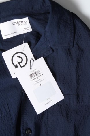 Ανδρικό πουκάμισο Selected Homme, Μέγεθος M, Χρώμα Μπλέ, 99% βαμβάκι, 1% ελαστάνη, Τιμή 34,41 €