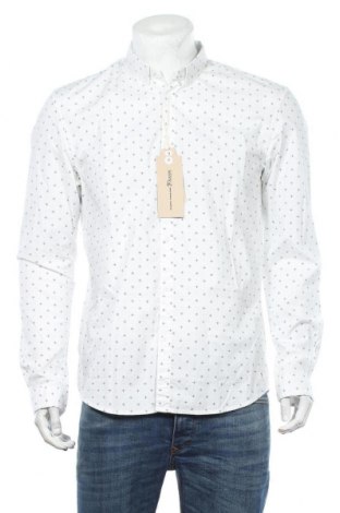 Мъжка риза Tom Tailor, Размер L, Цвят Бял, 98% памук, 2% еластан, Цена 83,00 лв.