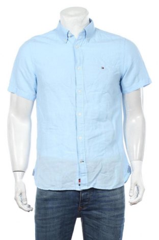Ανδρικό πουκάμισο Tommy Hilfiger, Μέγεθος M, Χρώμα Μπλέ, 57% λινό, 43% βαμβάκι, Τιμή 42,94 €