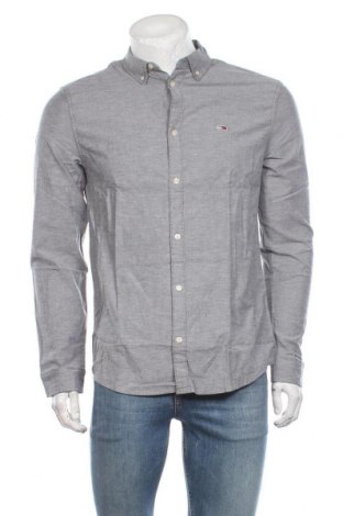 Мъжка риза Tommy Hilfiger, Размер L, Цвят Сив, 98% памук, 2% еластан, Цена 132,30 лв.