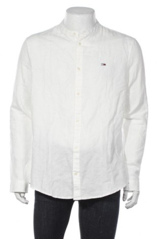Ανδρικό πουκάμισο Tommy Hilfiger, Μέγεθος XL, Χρώμα Λευκό, 57% βαμβάκι, 43% λινό, Τιμή 63,32 €