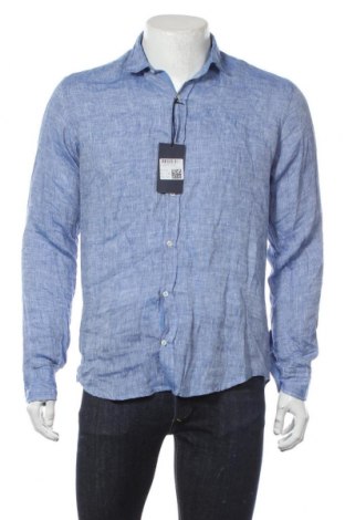 Ανδρικό πουκάμισο Trussardi Jeans, Μέγεθος M, Χρώμα Γκρί, Λινό, Τιμή 50,16 €