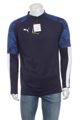 Мъжка спортна блуза PUMA, Размер L, Цвят Син, 83% полиестер, 17% еластан, Цена 48,95 лв.