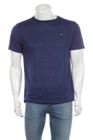 Мъжка тениска Calvin Klein, Размер M, Цвят Син, Полиестер, Цена 62,30 лв.