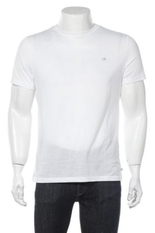 Мъжка тениска Calvin Klein, Размер M, Цвят Бял, Полиестер, Цена 51,80 лв.