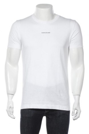 Мъжка тениска Calvin Klein Jeans, Размер L, Цвят Бял, 100% памук, Цена 62,30 лв.