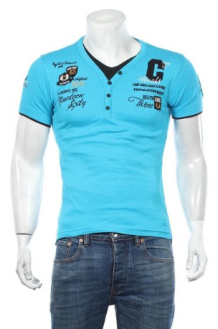 Herren T-Shirt Camp David, Größe S, Farbe Blau, Baumwolle, Preis 22,27 €