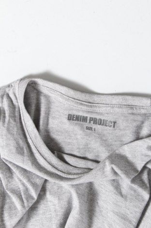 Мъжка тениска Denim Project, Размер L, Цвят Сив, 90% памук, 10% вискоза, Цена 19,50 лв.