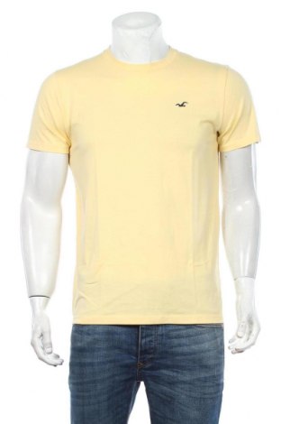 Мъжка тениска Hollister, Размер M, Цвят Жълт, Памук, Цена 23,40 лв.