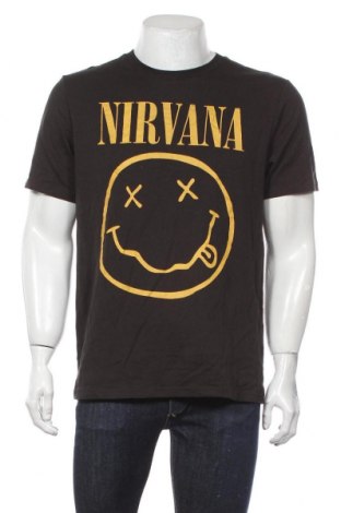 Мъжка тениска Nirvana, Размер M, Цвят Кафяв, Памук, Цена 37,80 лв.