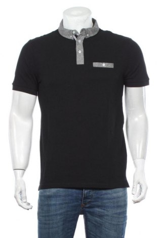 Мъжка тениска Pier One, Размер M, Цвят Черен, Памук, Цена 18,85 лв.
