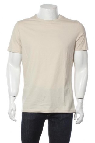Мъжка тениска Pier One, Размер L, Цвят Бежов, Памук, Цена 16,90 лв.