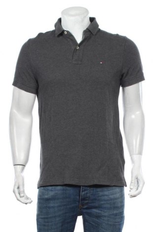 Мъжка тениска Tommy Hilfiger, Размер M, Цвят Сив, Памук, Цена 50,40 лв.