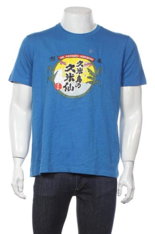 Мъжка тениска Uniqlo, Размер XL, Цвят Син, Памук, Цена 30,45 лв.