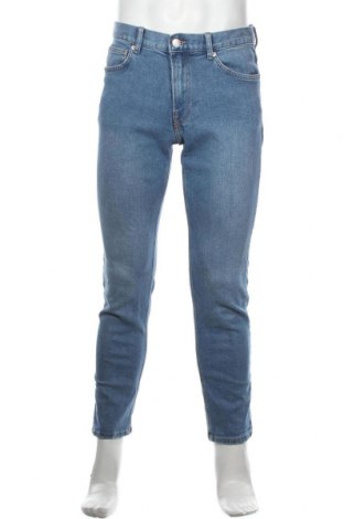Pánské džíny  H&M, Velikost M, Barva Modrá, 88% bavlna, 11% polyester, 1% elastan, Cena  558,00 Kč
