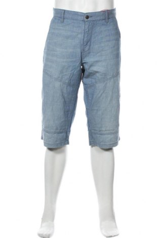 Мъжки къс панталон S.Oliver, Размер L, Цвят Син, 76% памук, 24% лен, Цена 66,75 лв.