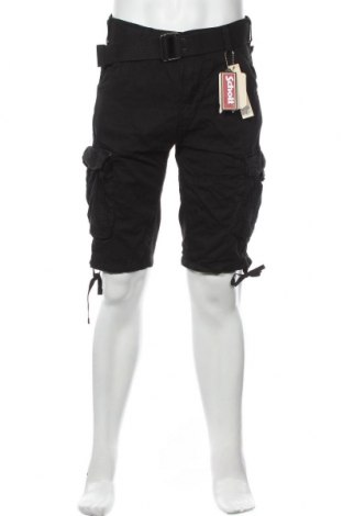 Ανδρικό κοντό παντελόνι Schott, Μέγεθος M, Χρώμα Μαύρο, Βαμβάκι, Τιμή 36,80 €