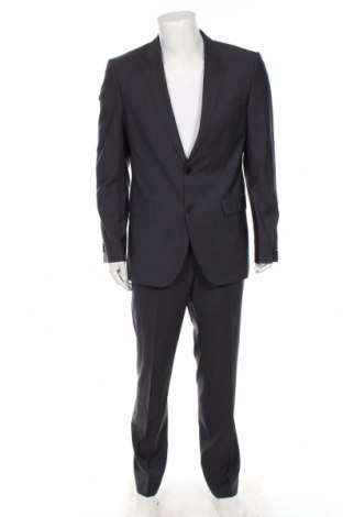 Мъжки костюм Hugo Boss, Размер M, Цвят Сив, 85% вълна, 13% коприна, 2% еластан, Цена 510,30 лв.
