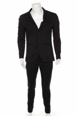 Мъжки костюм Premium By Jack & Jones, Размер M, Цвят Черен, 75% полиестер, 22% вискоза, 3% еластан, Цена 195,30 лв.