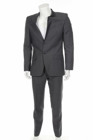 Мъжки костюм S.Oliver Black Label, Размер M, Цвят Сив, 55% полиестер, 45% вълна, Цена 96,00 лв.