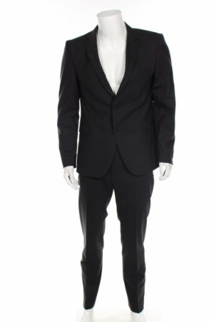 Мъжки костюм Strellson, Размер L, Цвят Черен, 97% вълна, 3% еластан, Цена 68,00 лв.