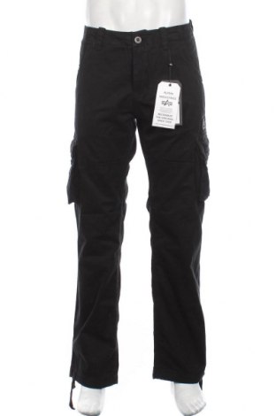 Мъжки панталон Alpha Industries, Размер L, Цвят Черен, Памук, Цена 112,77 лв.