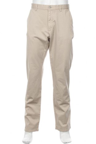 Męskie spodnie Gant, Rozmiar L, Kolor Beżowy, 98% bawełna, 2% elastyna, Cena 198,31 zł