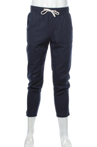 Pantaloni de bărbați Zara, Mărime M, Culoare Albastru, 55% in, 45% bumbac, Preț 177,63 Lei