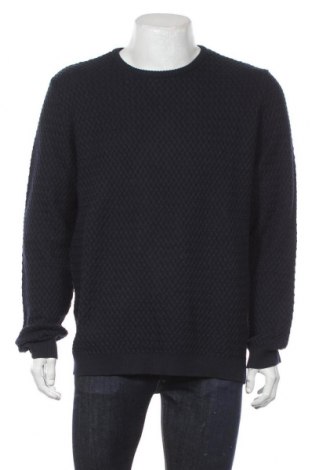 Мъжки пуловер Knowledge Cotton Apparel, Размер XL, Цвят Син, Памук, Цена 171,75 лв.