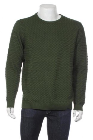 Мъжки пуловер Knowledge Cotton Apparel, Размер L, Цвят Зелен, Памук, Цена 171,75 лв.