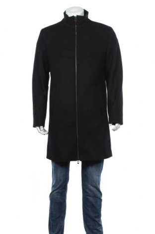 Pánský kabát  Hugo Boss, Velikost M, Barva Černá, 80% vlna, 20% polyamide, Cena  10 207,00 Kč
