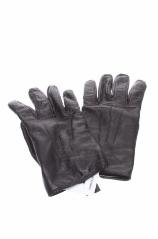 Ръкавици Emporio Armani, Цвят Черен, Естествена кожа, Цена 161,40 лв.