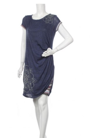 Φόρεμα Desigual, Μέγεθος XL, Χρώμα Μπλέ, 92% πολυεστέρας, 5% βαμβάκι, 3% ελαστάνη, Τιμή 44,42 €